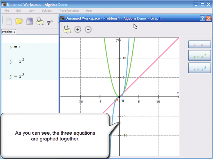 picture 2 for demo on Graphing basic polynomial equations