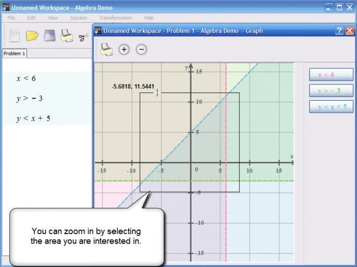 picture 4 for demo on Graphing linear inequalities