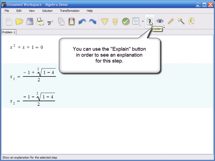 picture 5 for demo on Solving quadratic equations using the quadratic formula