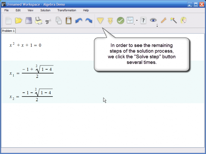 picture 7 for demo on Solving quadratic equations using the quadratic formula